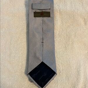 Luciano Barbera Black and White Houndstooth Tie